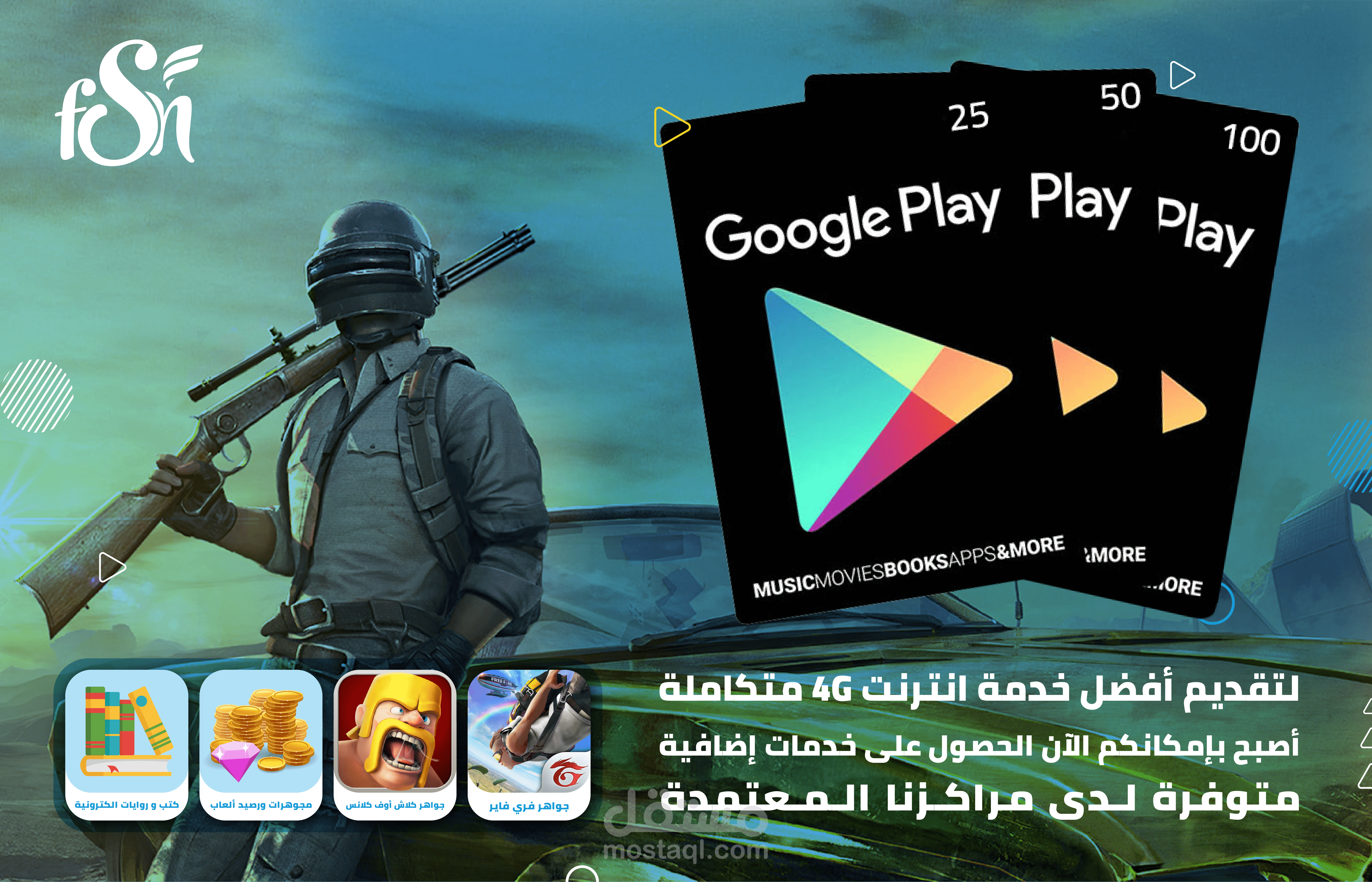 بوستر لشركة سوريا المستقبل للاتصالات