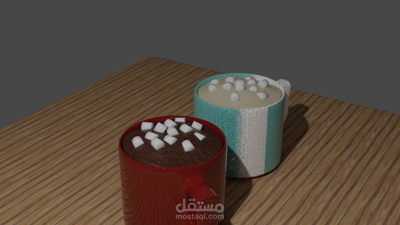 تصميم لكوبين قهوة