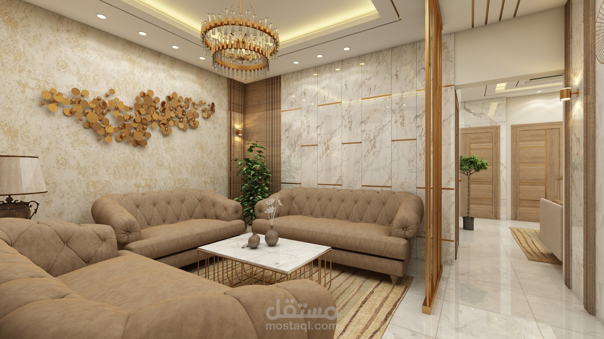 تصميم غرفة ضيافة مودرن