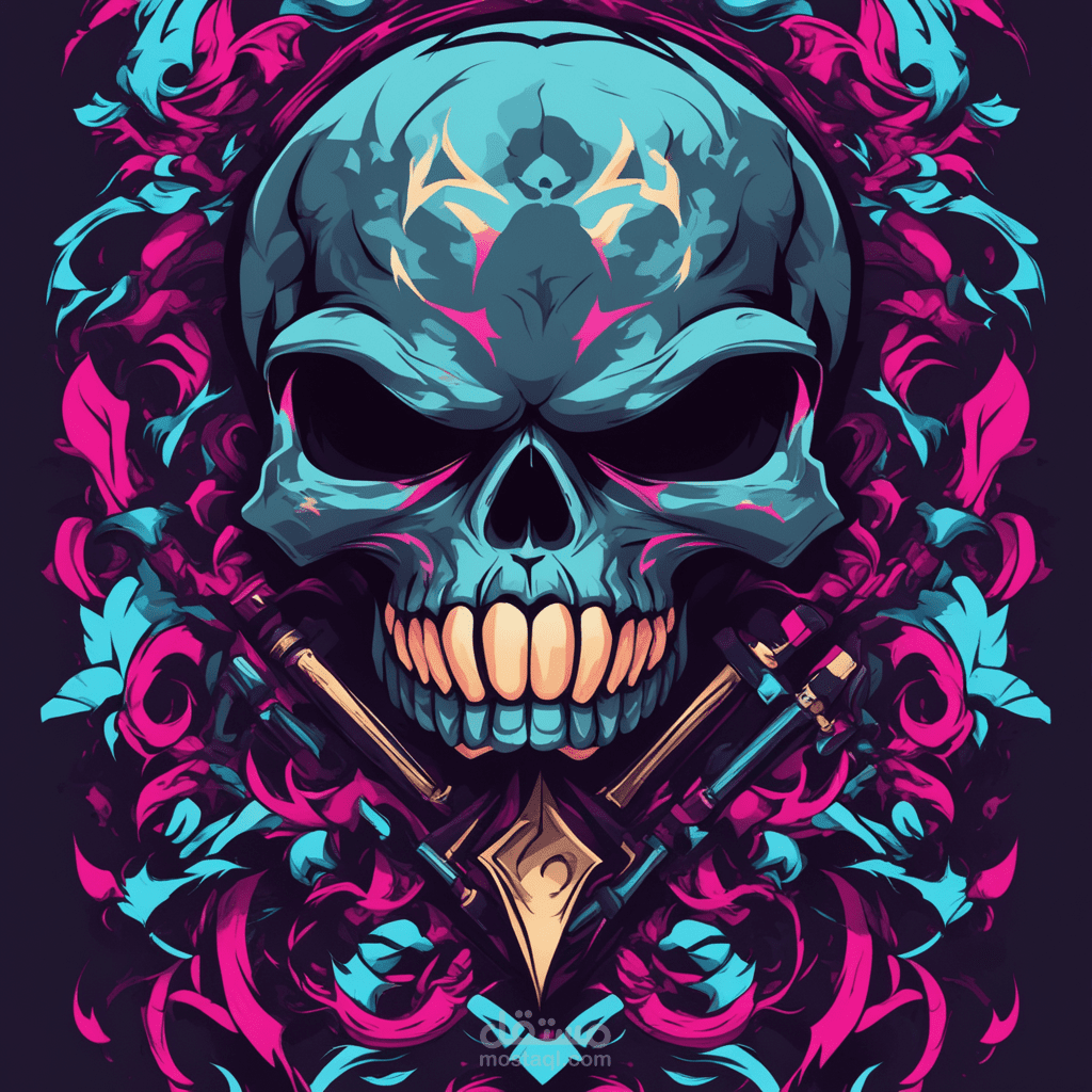 شعار جمجمة بأسلوب فيرنون كورتلاندت جونسون