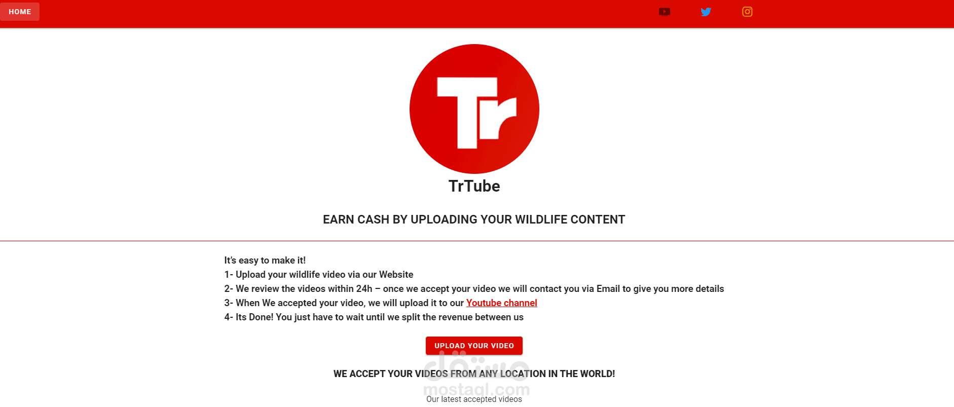 TrTube - موقع رفع فيديوهات
