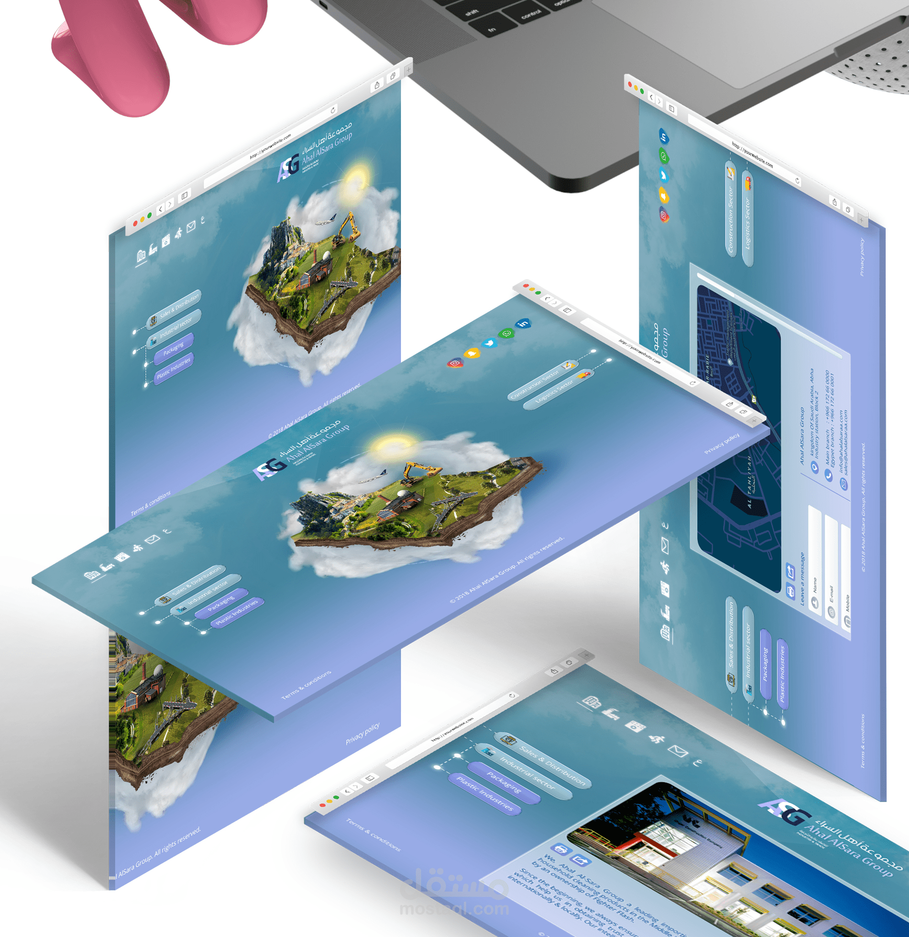 Isometric Website Ui/Ux