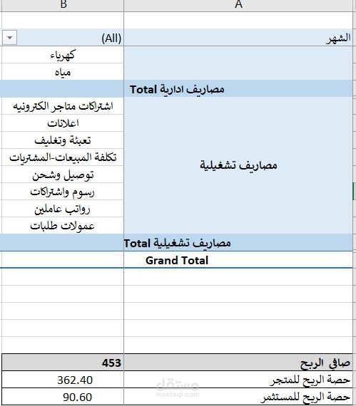 بناء شجرة الحسابات على اكسل