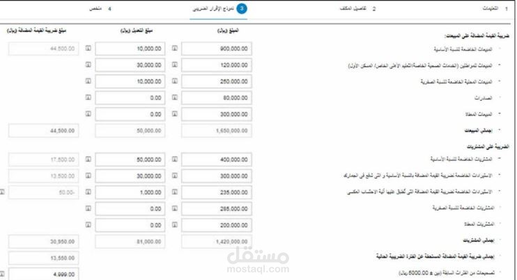 محاسب مالي له خبرة في الضريبة المضافة ويكون له أعمال سابقة في السعودية في المحاسبة المالية والقانونية
