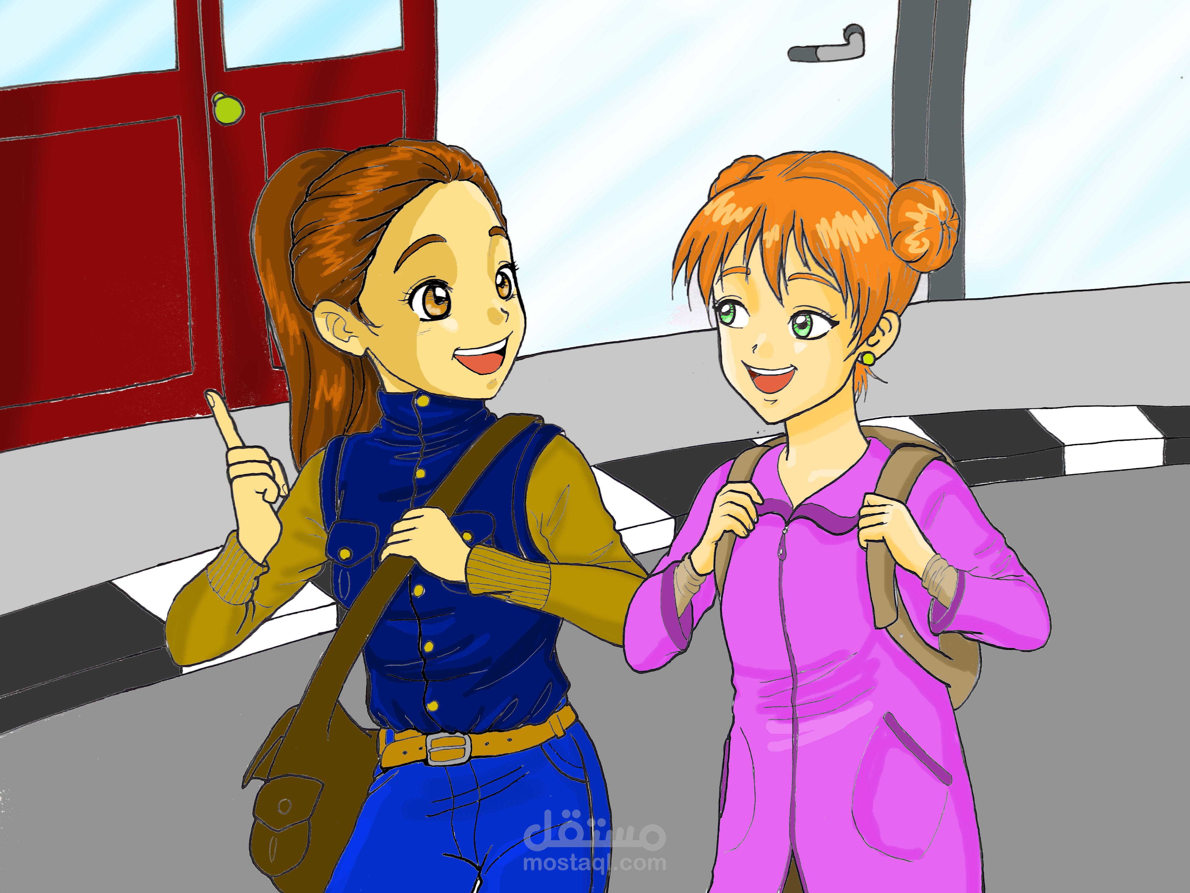 رسم مشهد قصصي