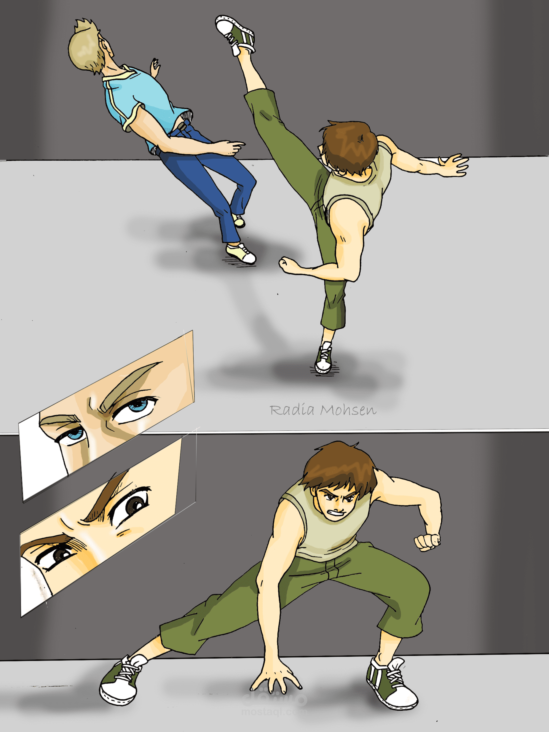 مشهد قصصي ملون