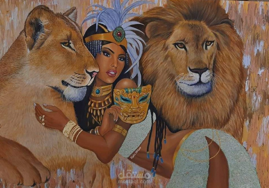 رسم لوحة بالألوان الزيتية