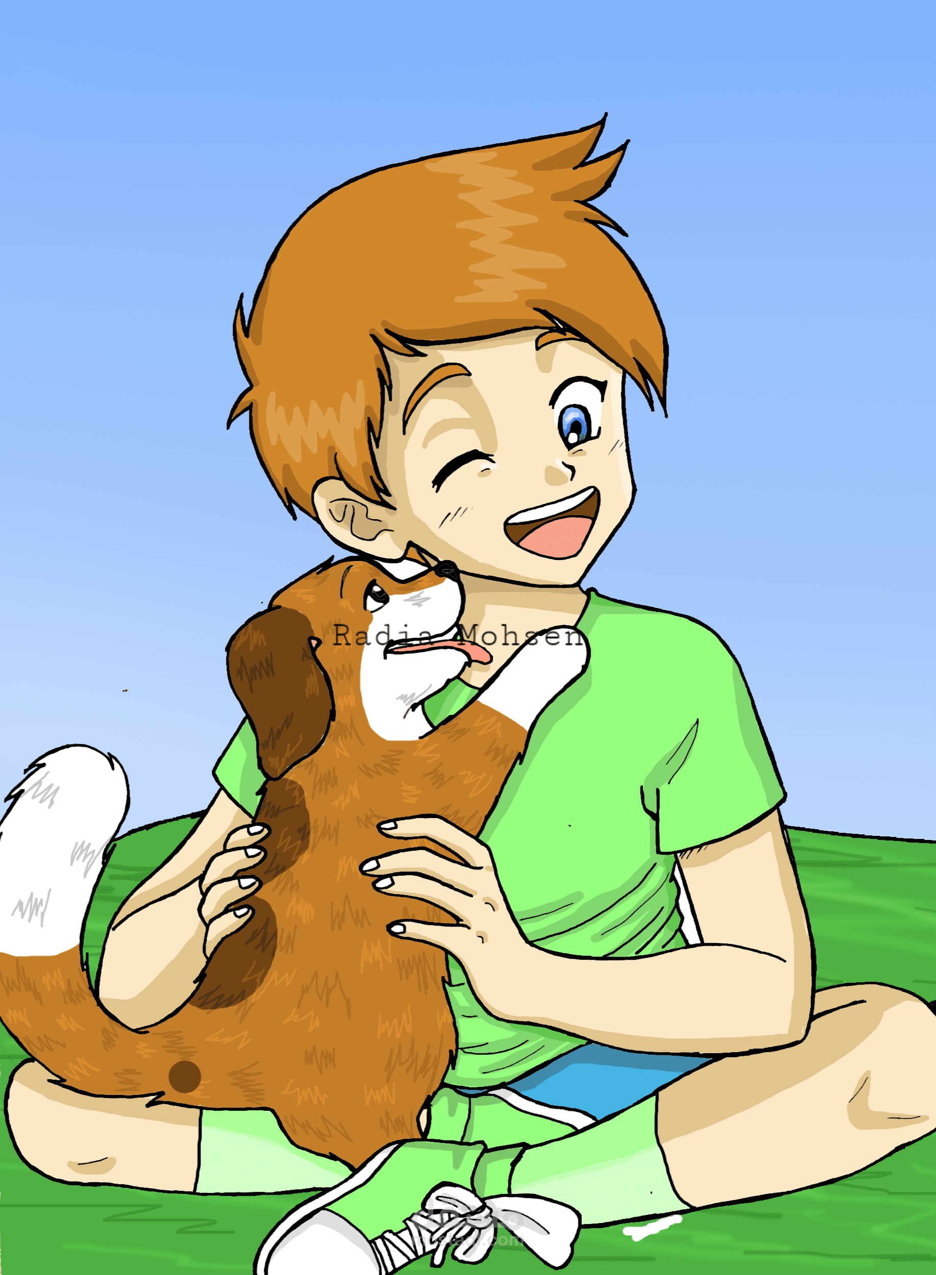 قصة أطفال مكونة من ١٣ مشهد مع الغلاف