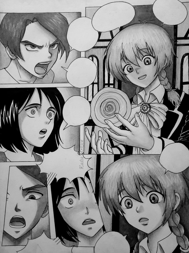 صفحة من مانجا أصلية