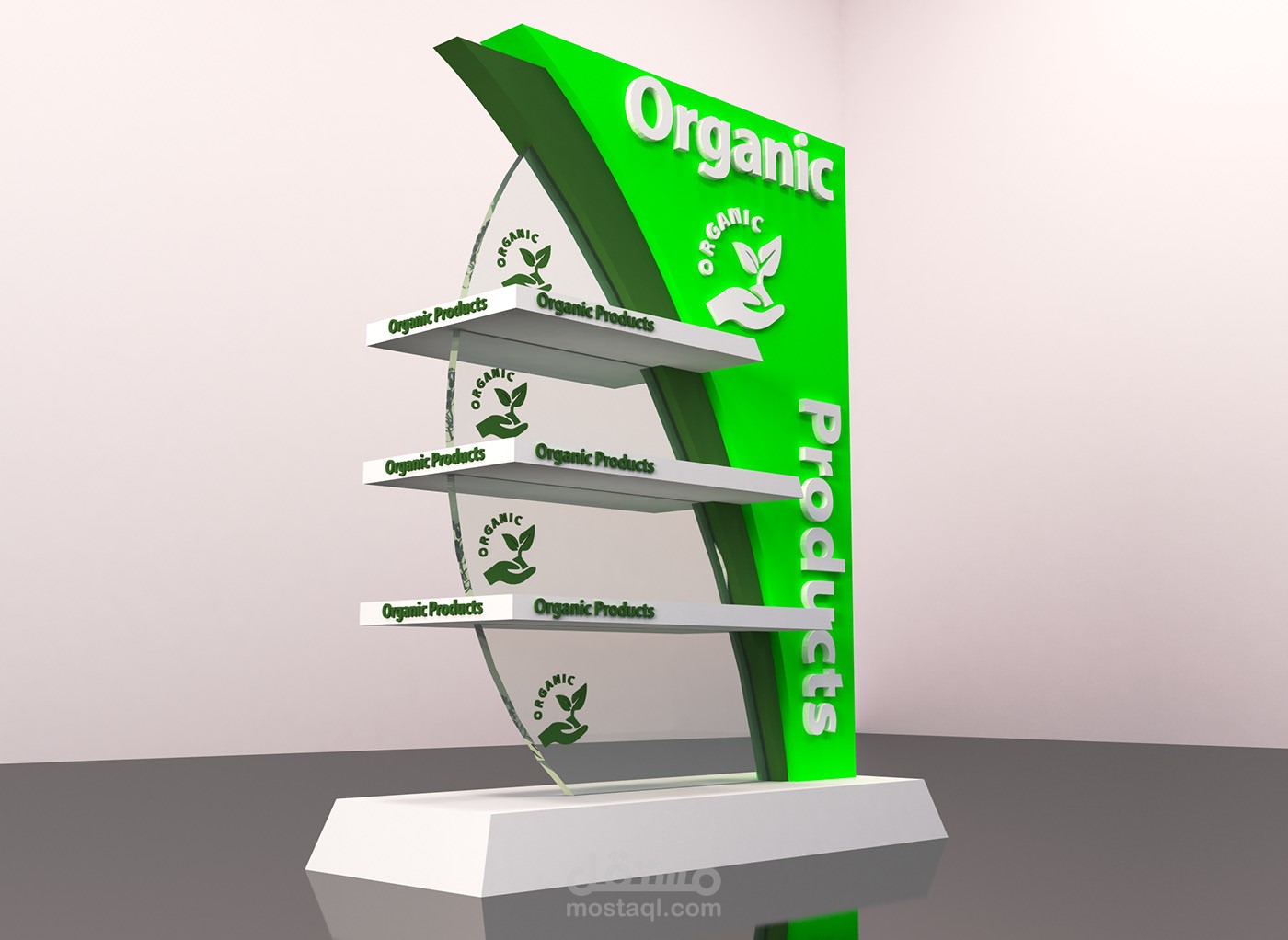 تصميم ثلاثي الأبعاد 3d أرفف بضائع