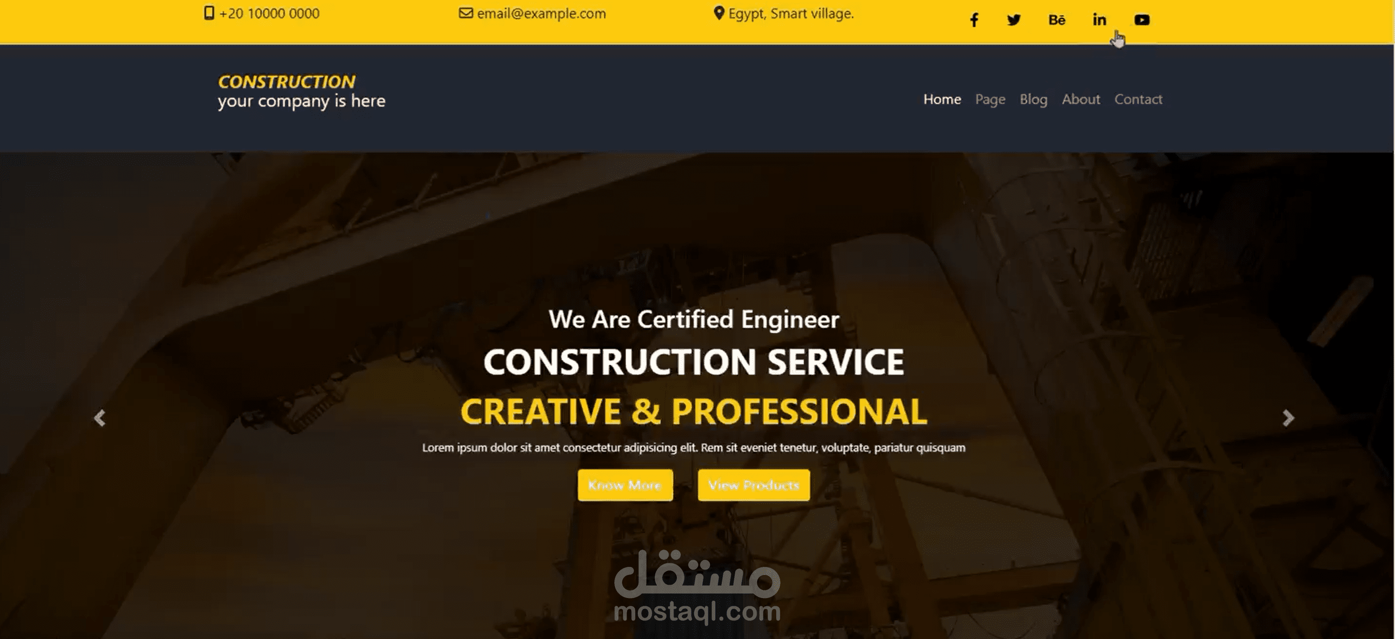 Responsive Webpage of an Engineering company