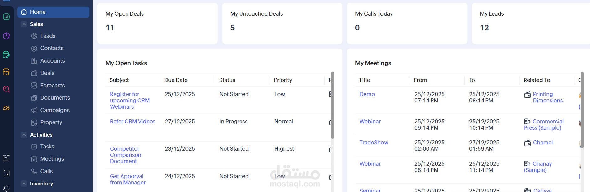 zoho crm setup