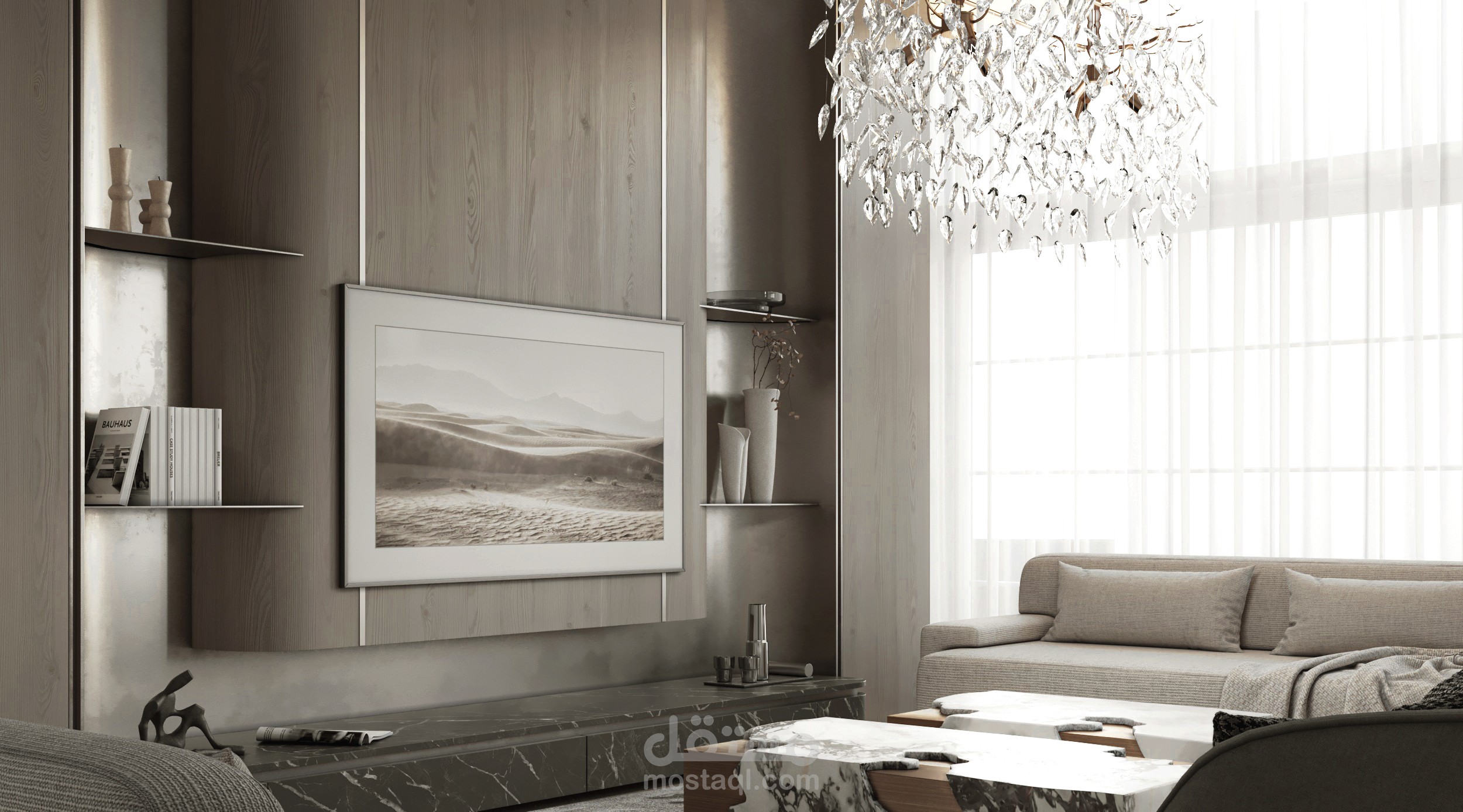 تصميم داخلى لغرفة معيشة