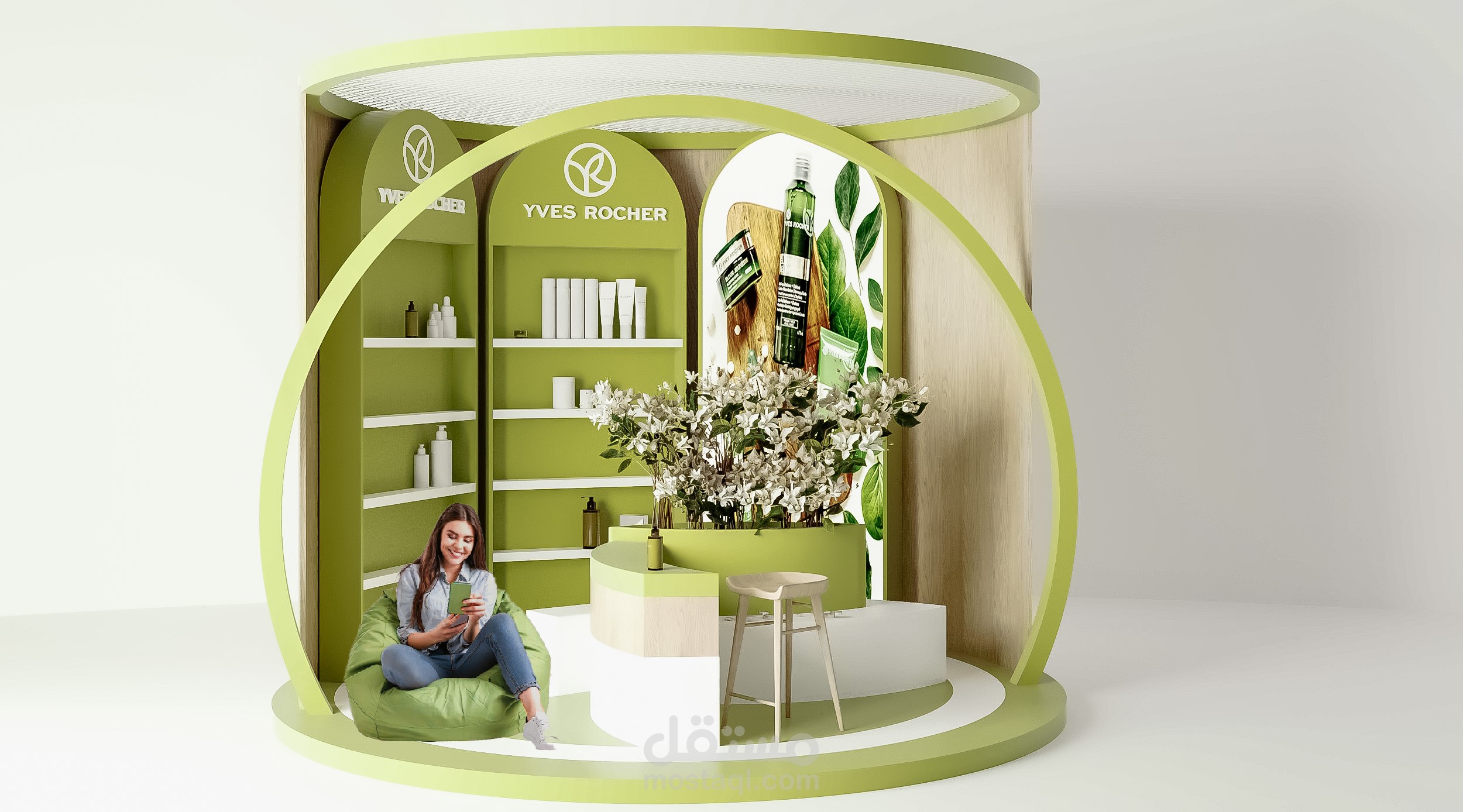 تصميم كشك Booth  yves rocher