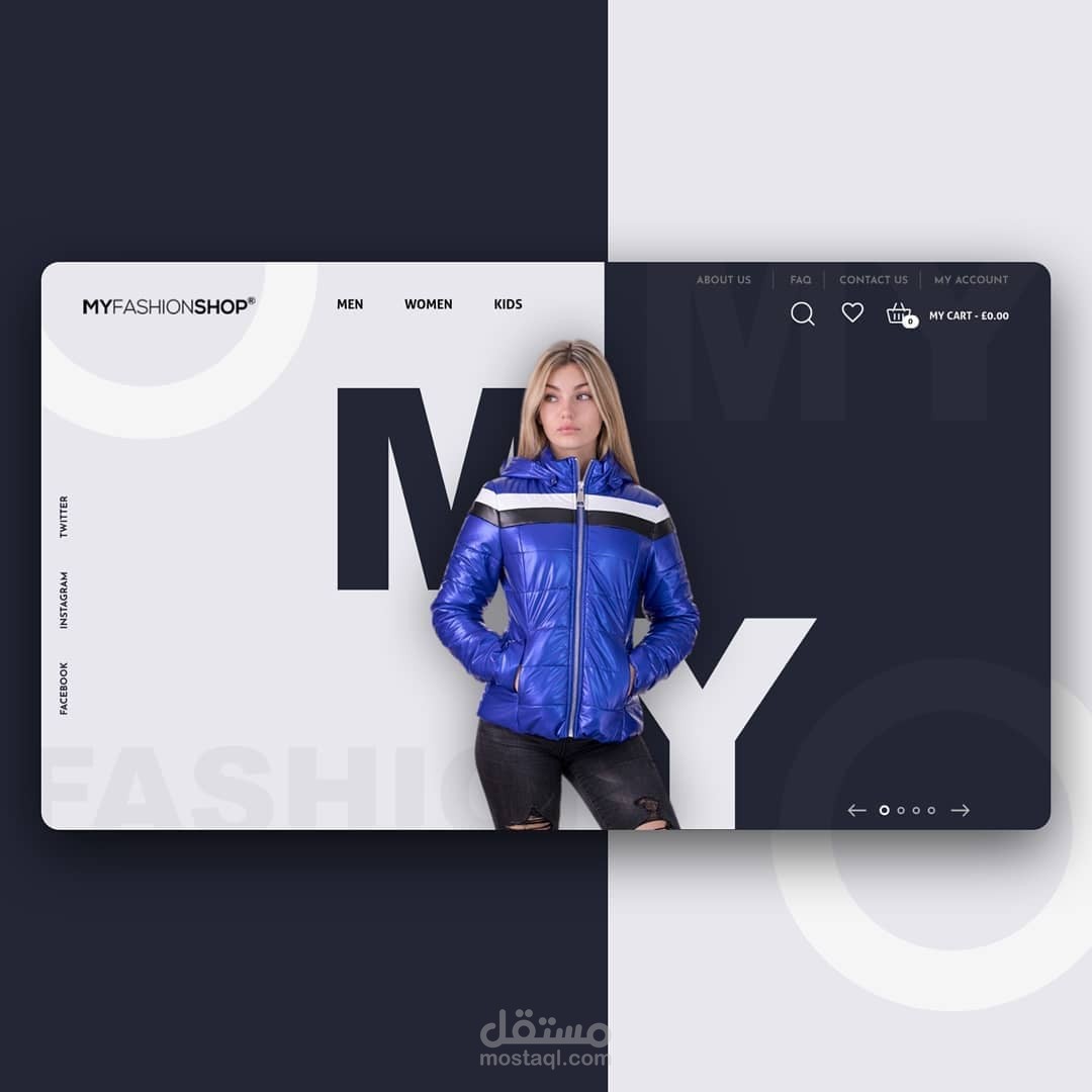 تصميم صفحه فاشون ui ux