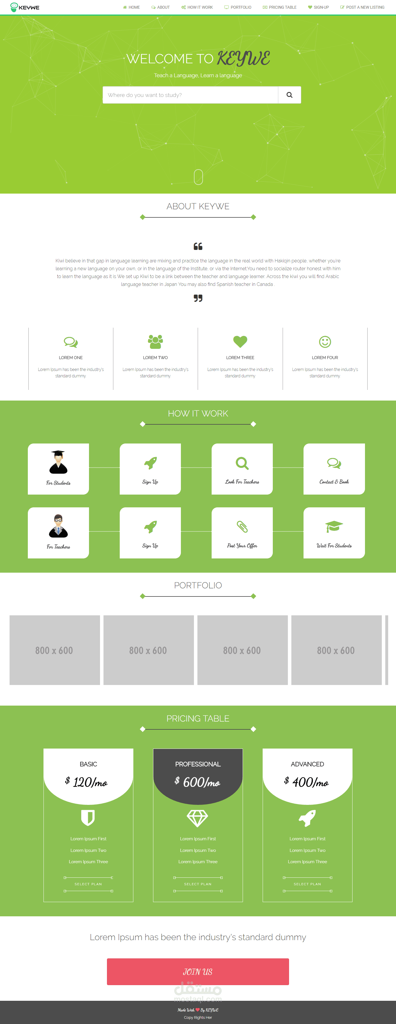 Landing Page For Keywe A Site For Learn languages
