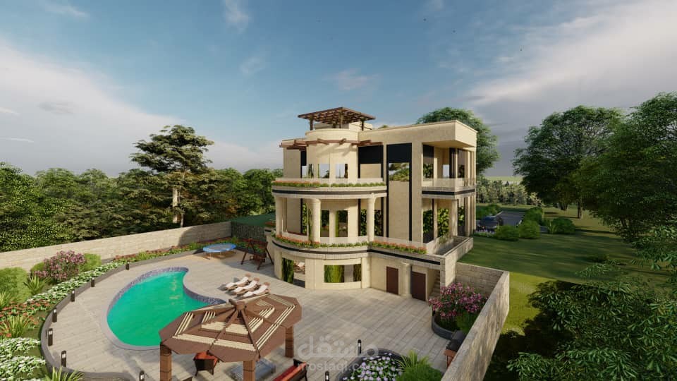 فيلا سكنية 3d-2d