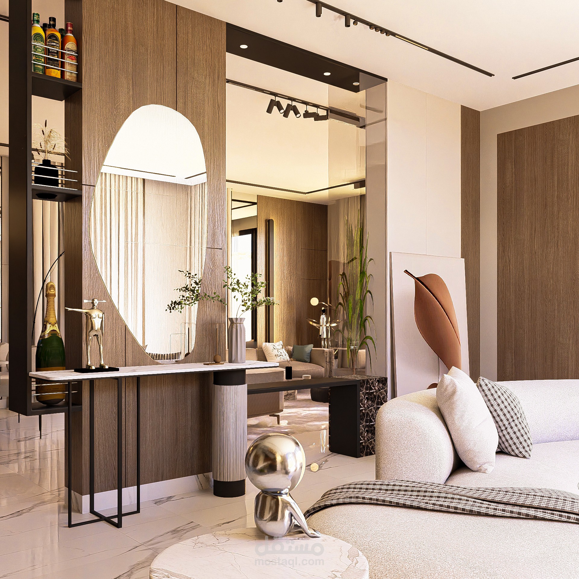 تصميم داخلي لفيلا شخصية في الامارات العربية المتحدة