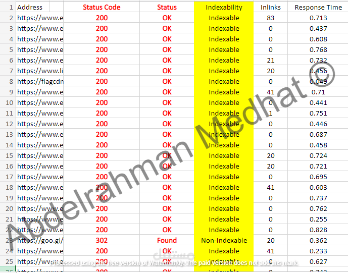 سجل الاستجابة لرمز حالة HTTP 200  لموقع تجارة الكترونية في السعودية