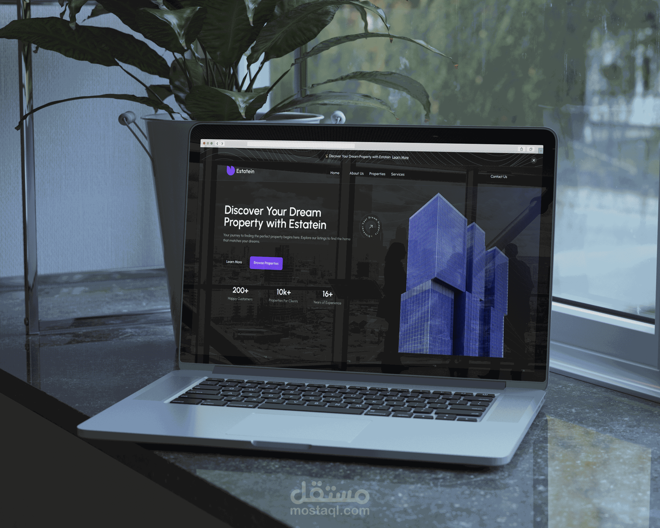 انشاء موقع الكتروني لشركة عقارات - Estatien - Real Estate