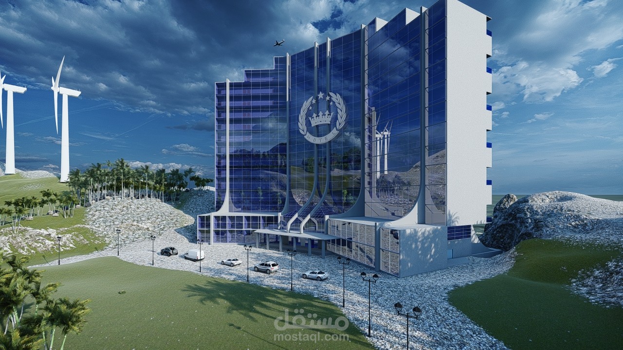 تصميم فندق 5 نجوم على جبل