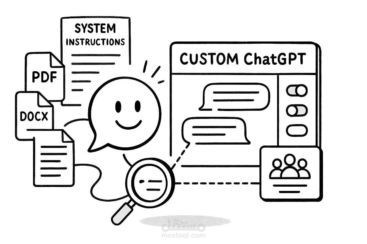 تطوير مساعد ذكي مخصص (Custom GPT) كقاعدة معرفة داخلية