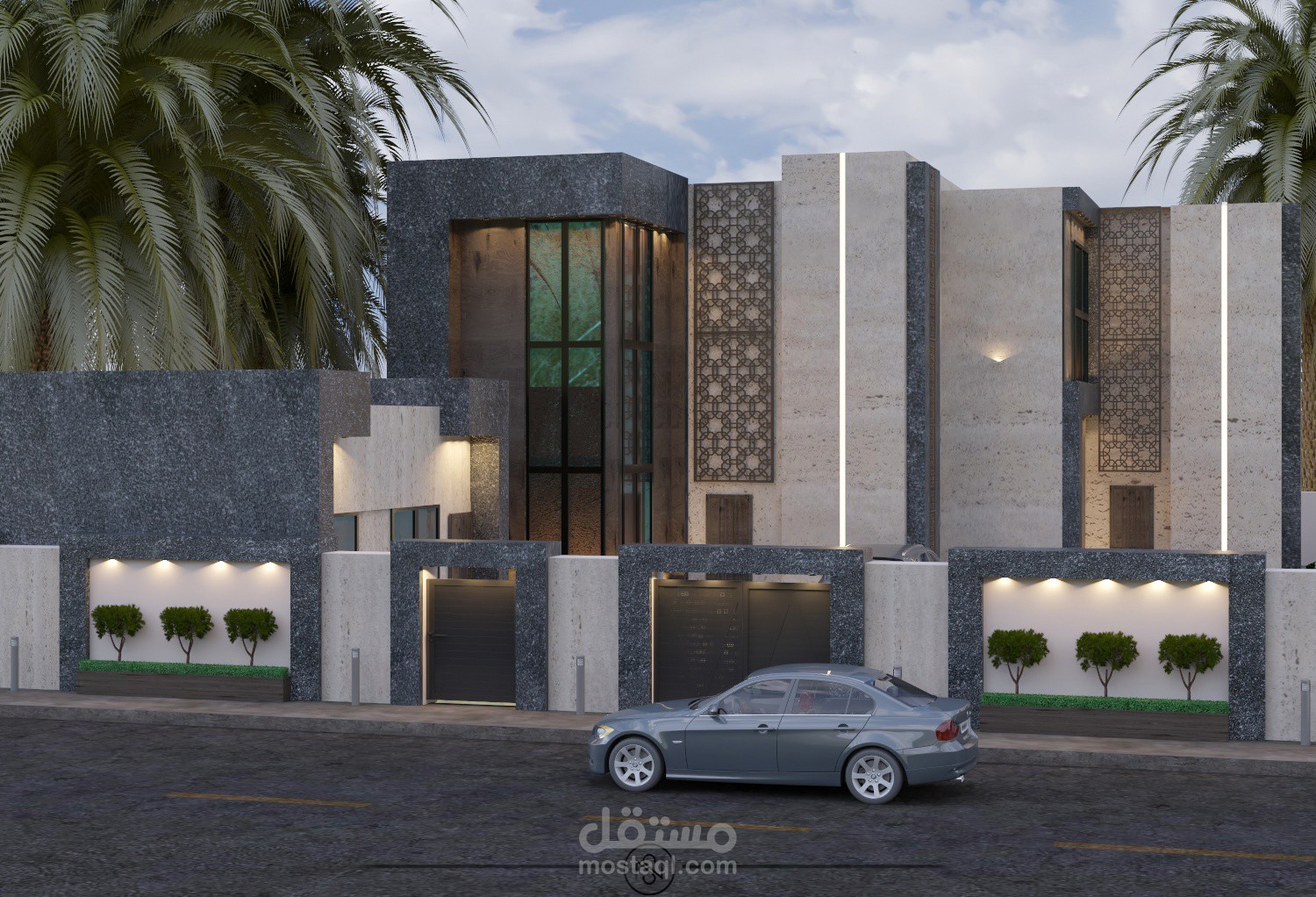 تصميم خارجي لفيلا في السعودية