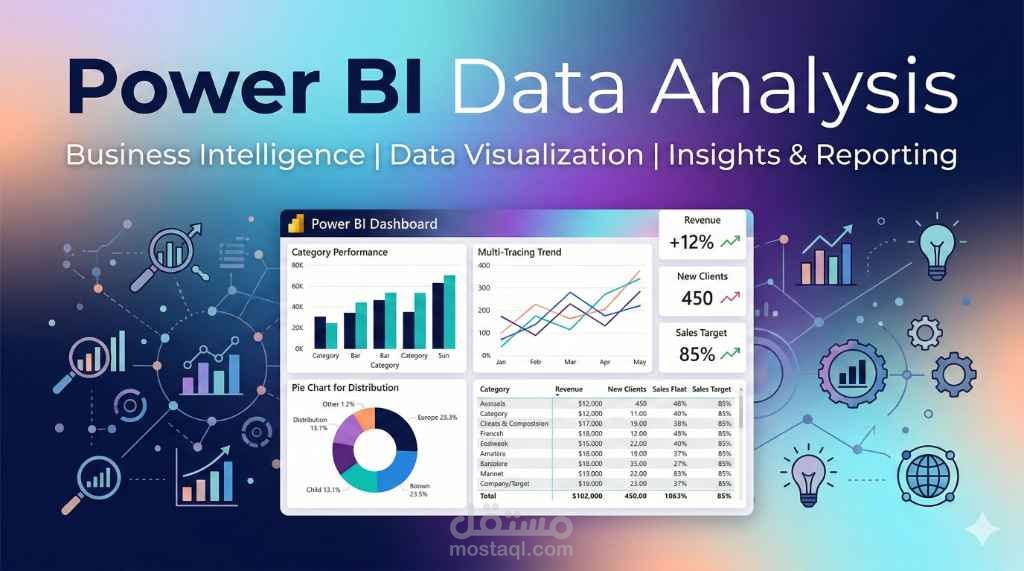مشروع تحليل معالجة و تحليل بيانات باستخدام python & power bi