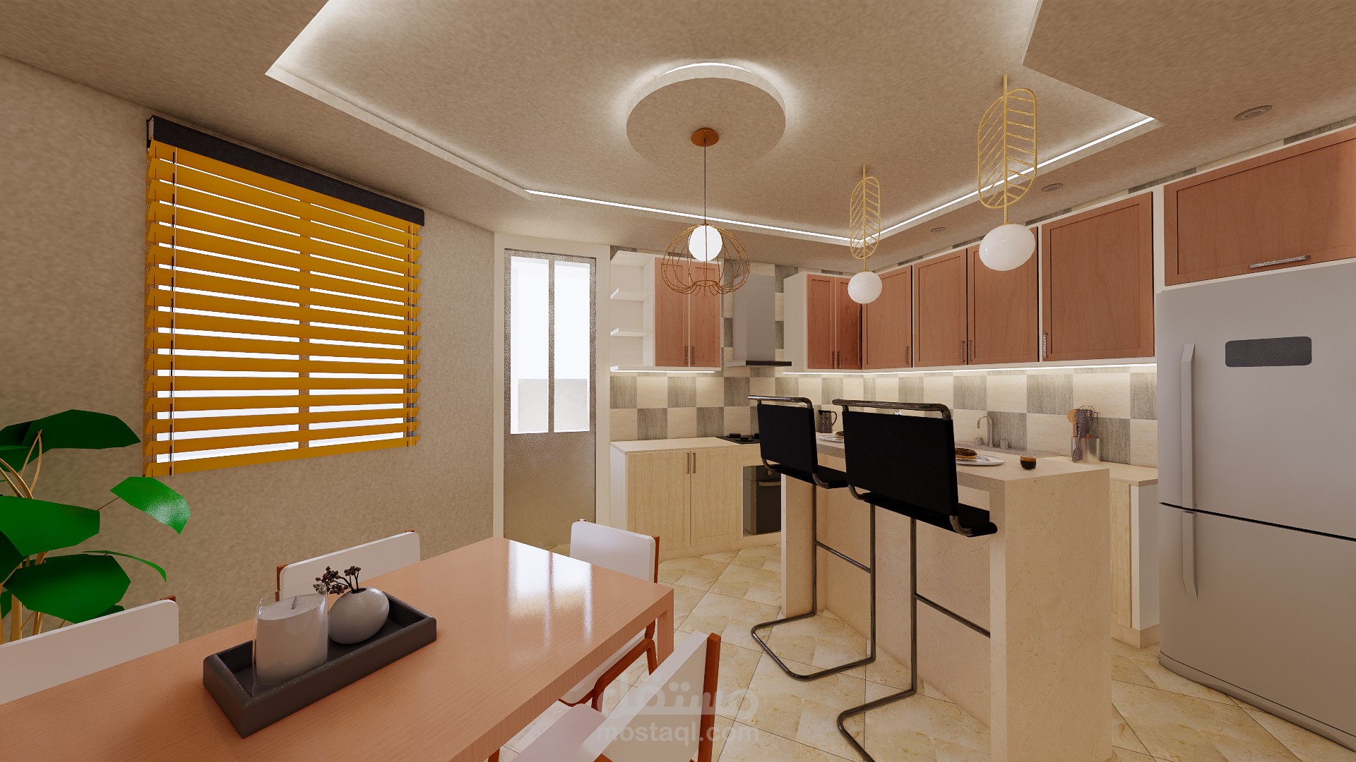 احد اعمالي بتصميم مطابخ