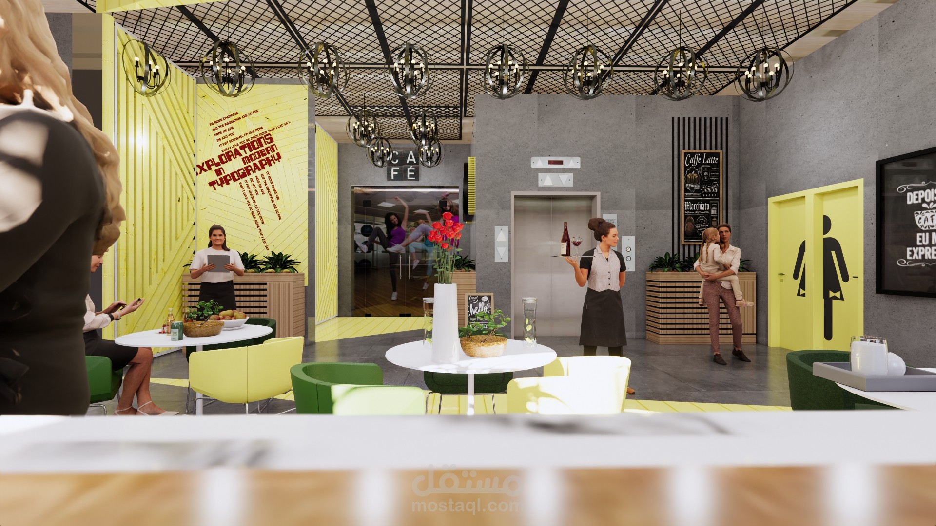 كافيه نسائي ملحق بجيم نسائي في السعودية