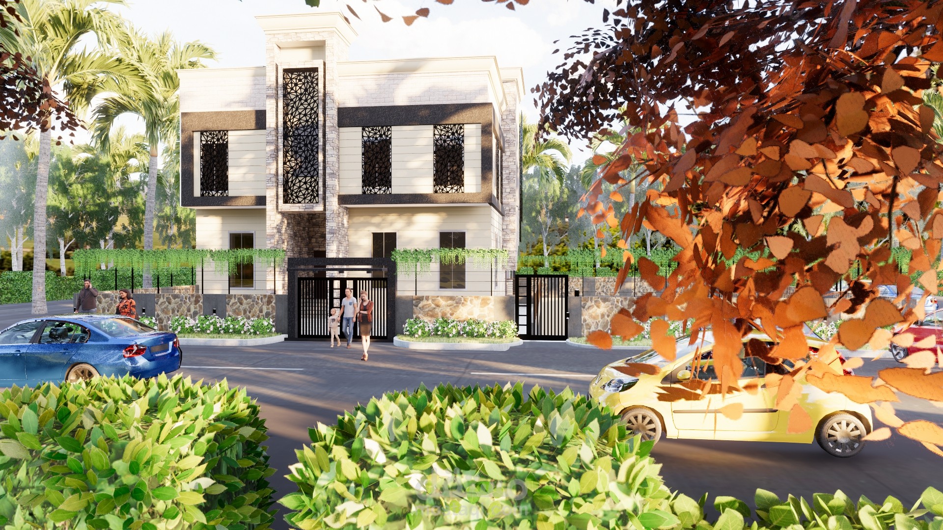 تصميم واجهات فيللا سكنيه بالمدينة المنورة