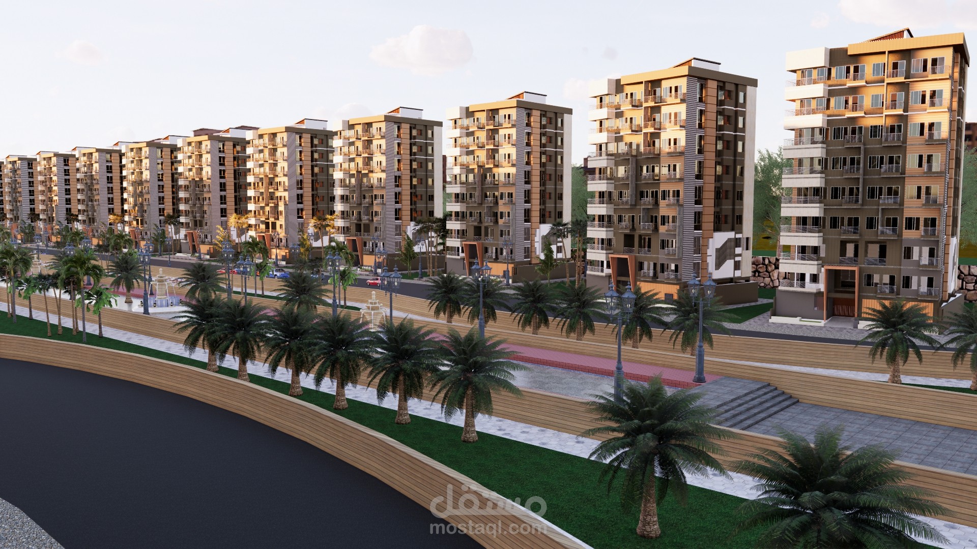 تصميم لكمبوند سكني في العاصمة الادارية بمصر