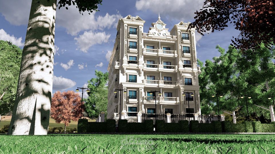تصميم كلاسيك لعمارة سكنيه بمصر