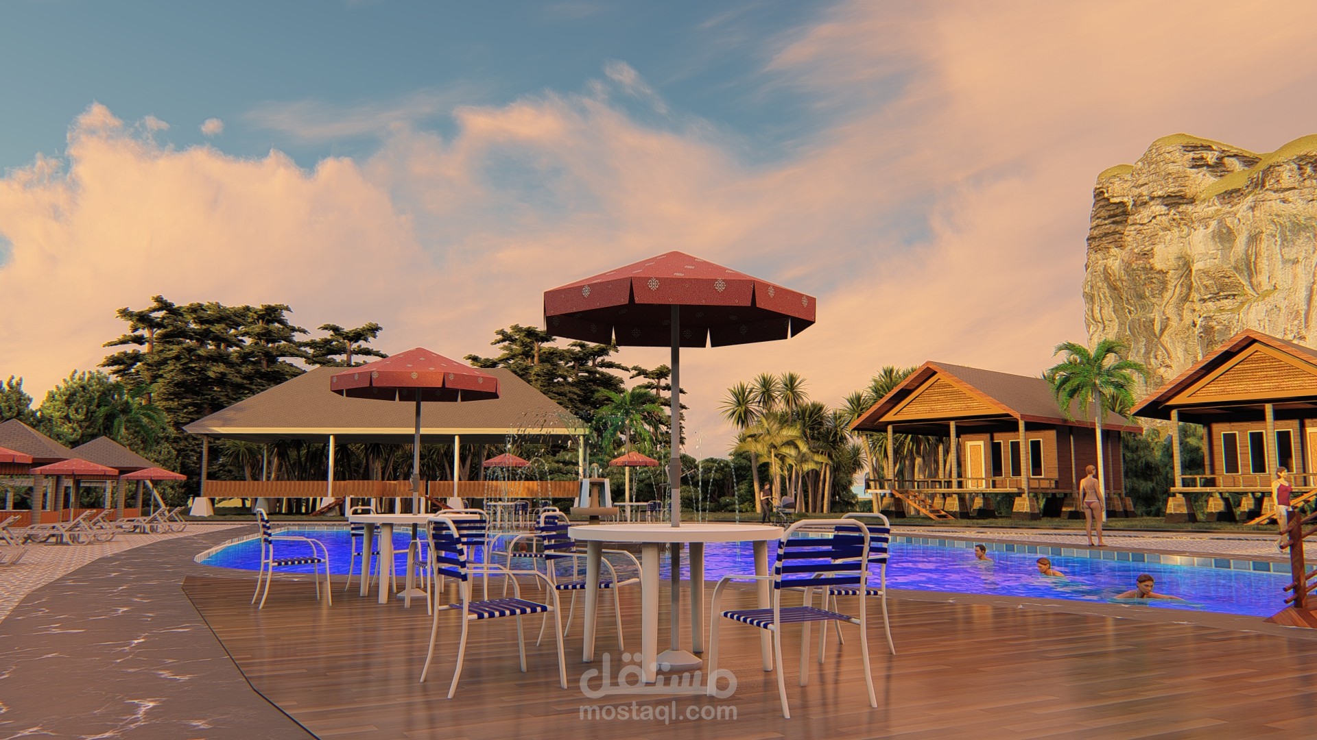 تصميم ريزورت في منطقة دهب بجمهورية مصر العربيه