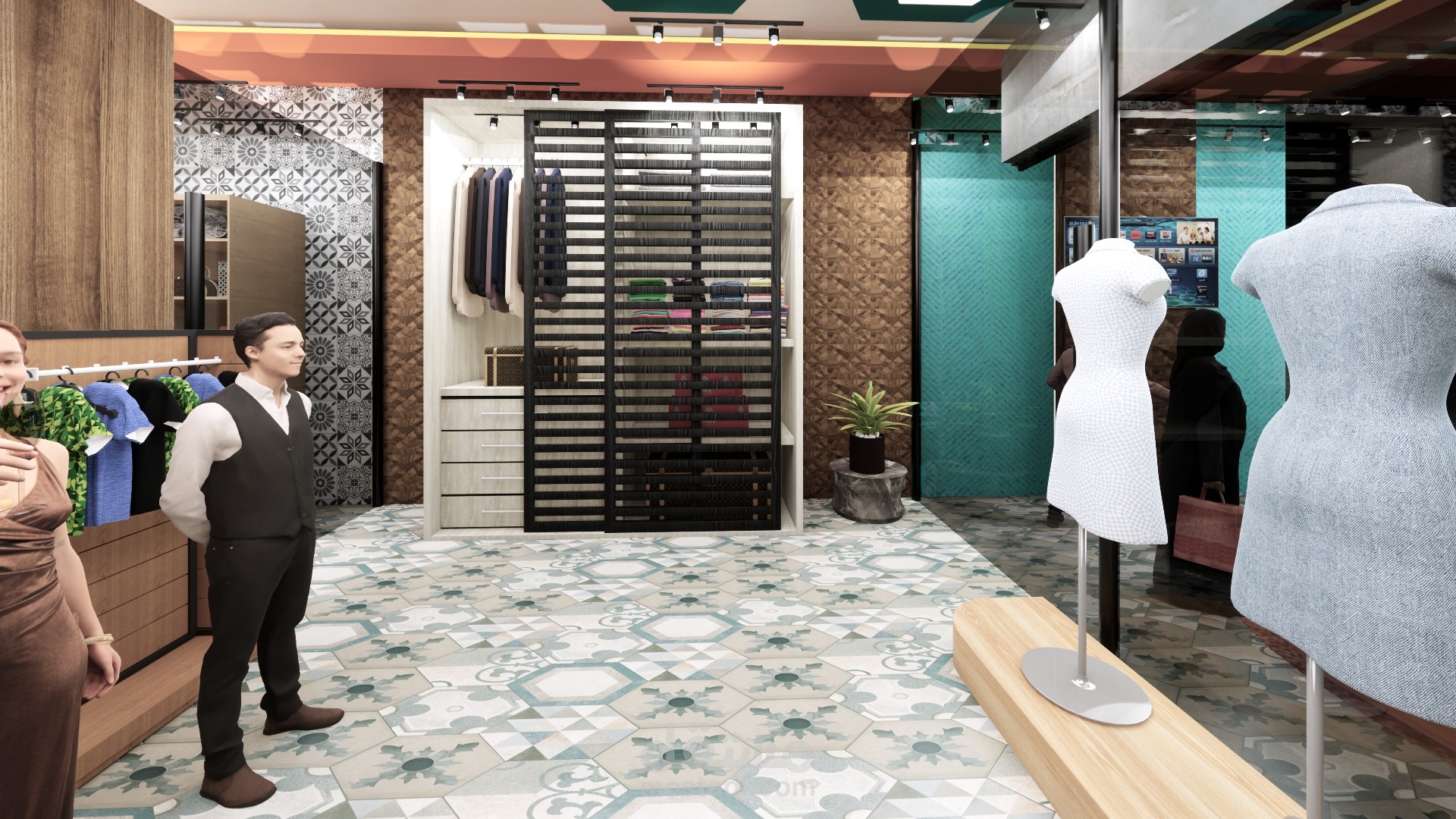 تصميم داخلي وخارجي لمغسلة ملابس