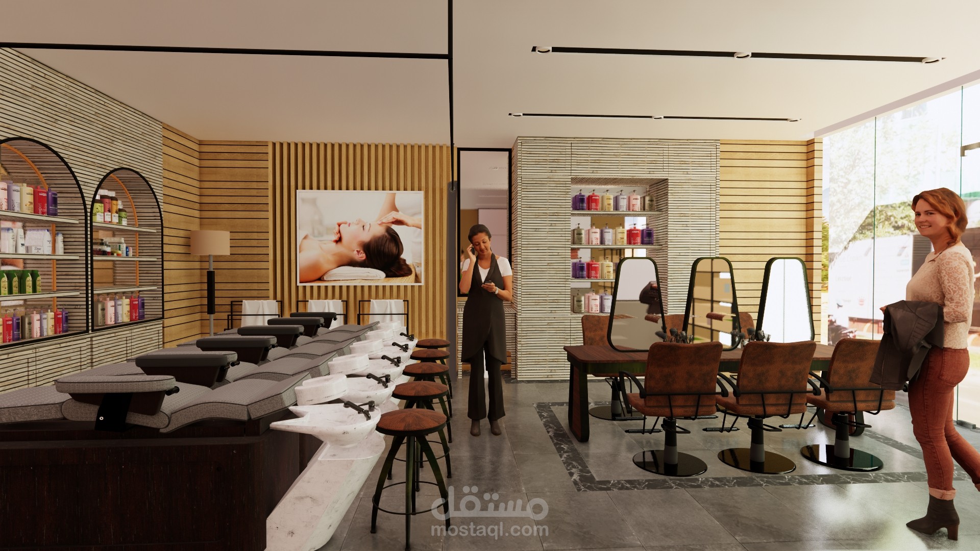 تصميم داخلي لاسبا نسائي