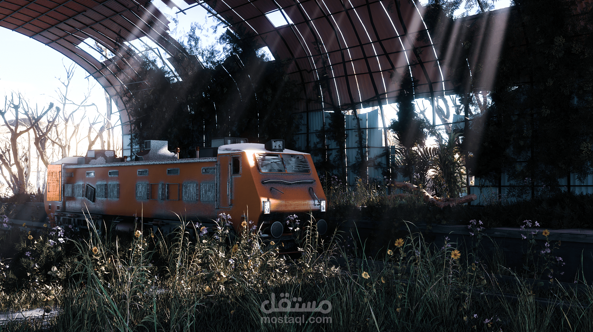 Abandoned train station