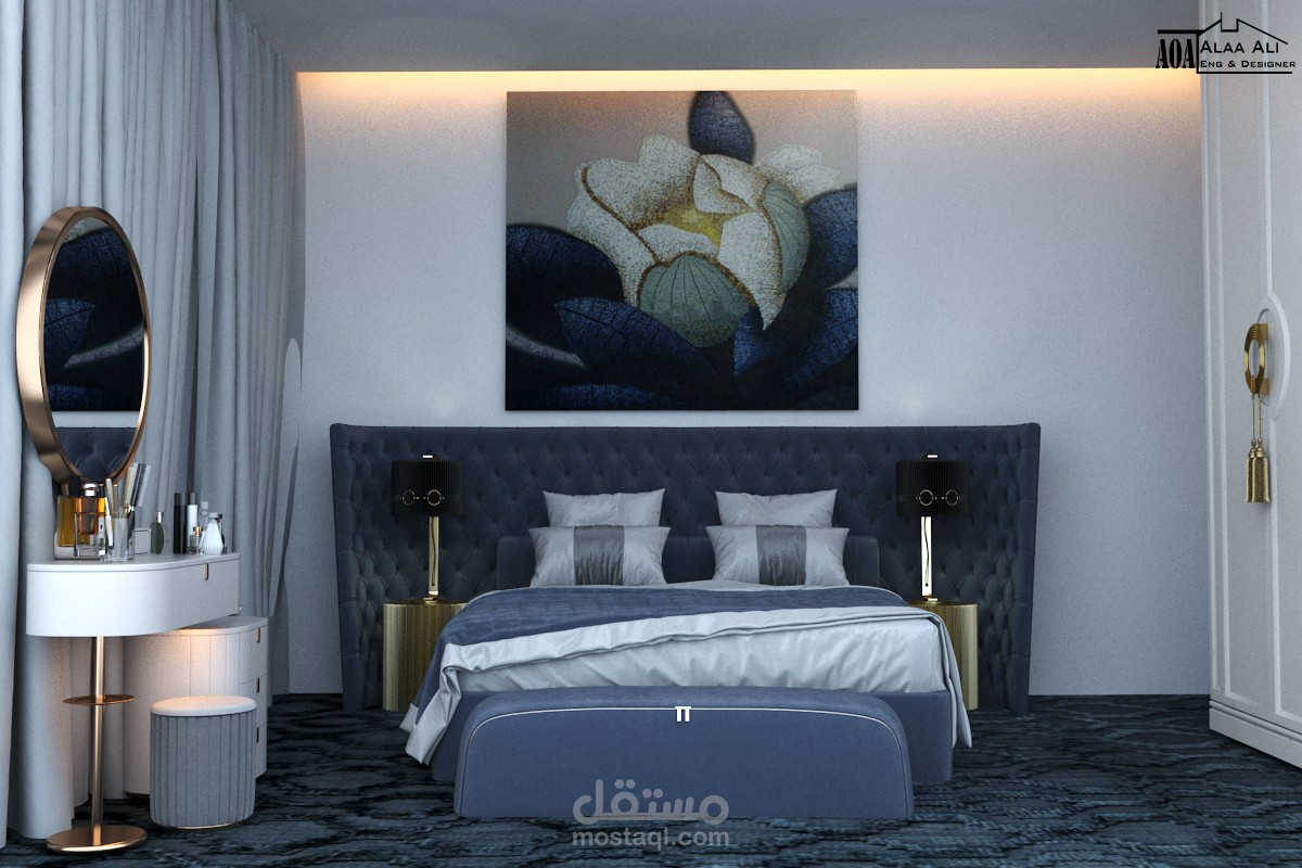 غرفة نوم bed room في دبي