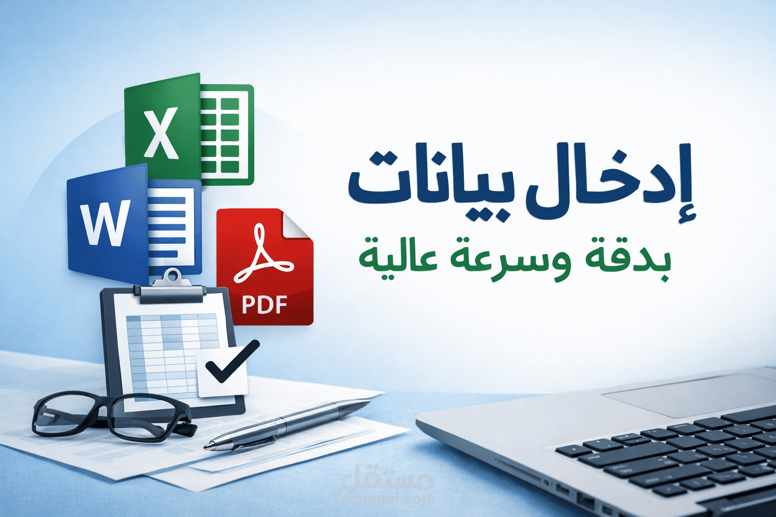 إدخال بيانات من PDF إلى Excel أو Word بدقة عالية