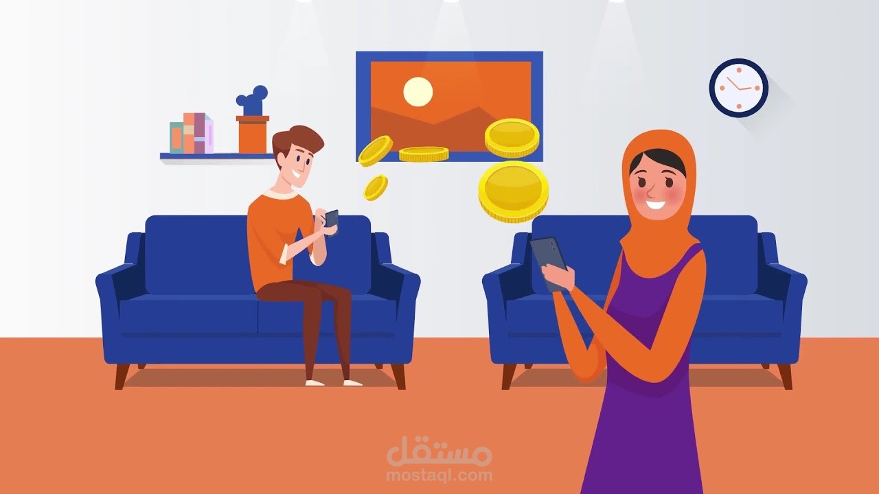 من اعمالي في الموشن جرافيك لمحفظة mpay الليبية