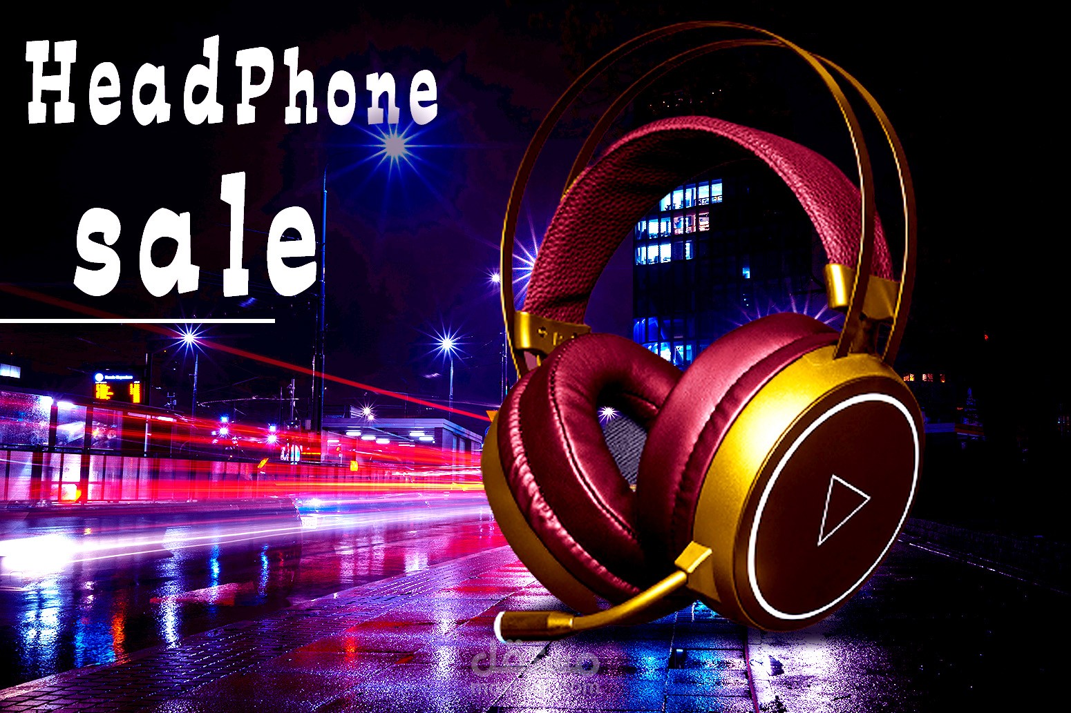 تصميم head phone سوشيال ميديا