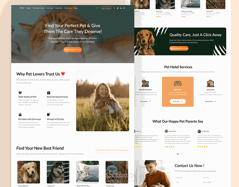 PetX Landing Page