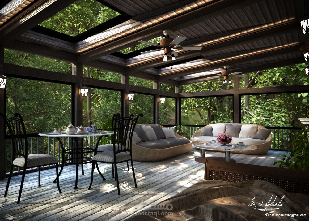 Interior design - American enclosed porch