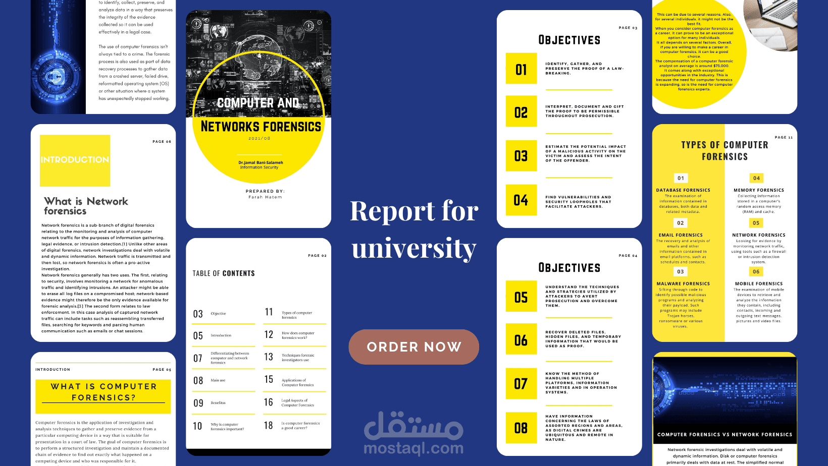 بحث للجامعة عن موضوع Computers and Networks forensics