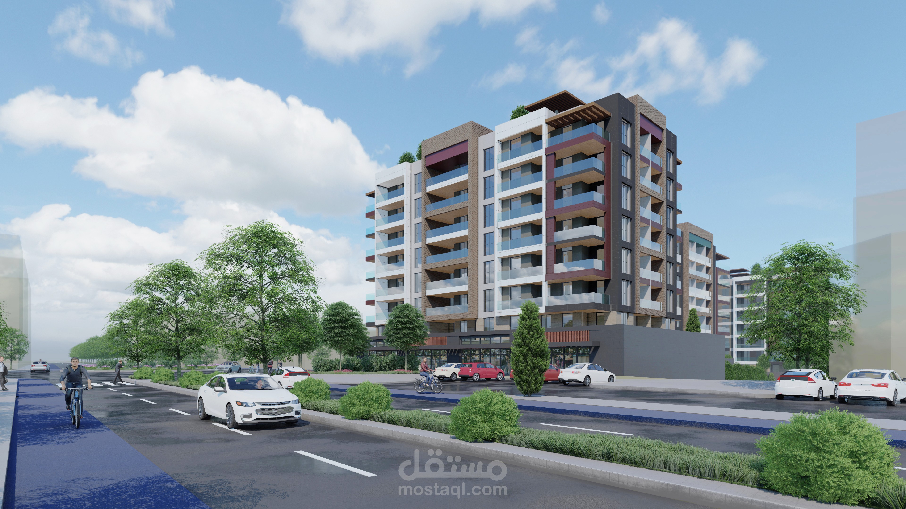 تصميم عمارات سكنية حديثة وبمنظر جذاب .