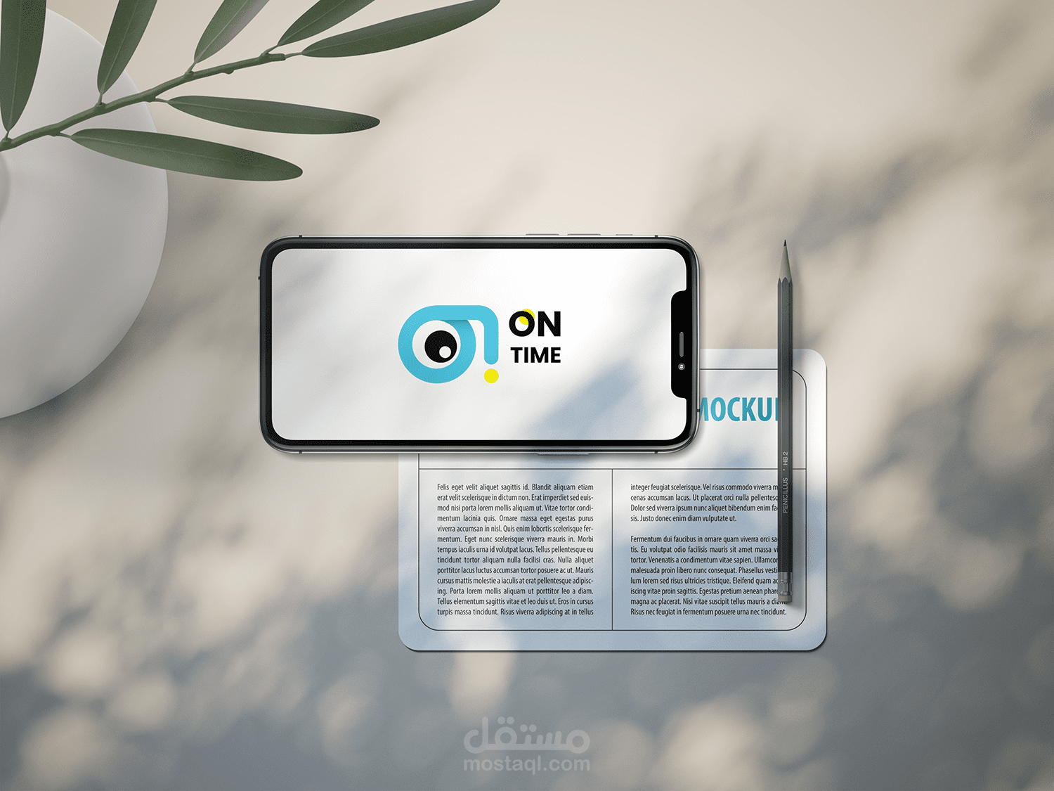 تصميم هوية بصرية لتطبيق On Time