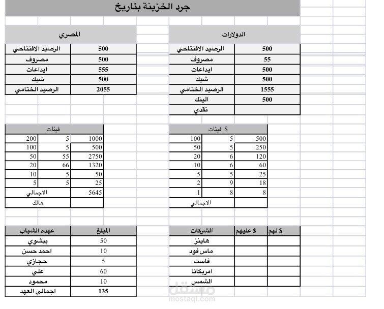 إجادة كتابة علي Excel