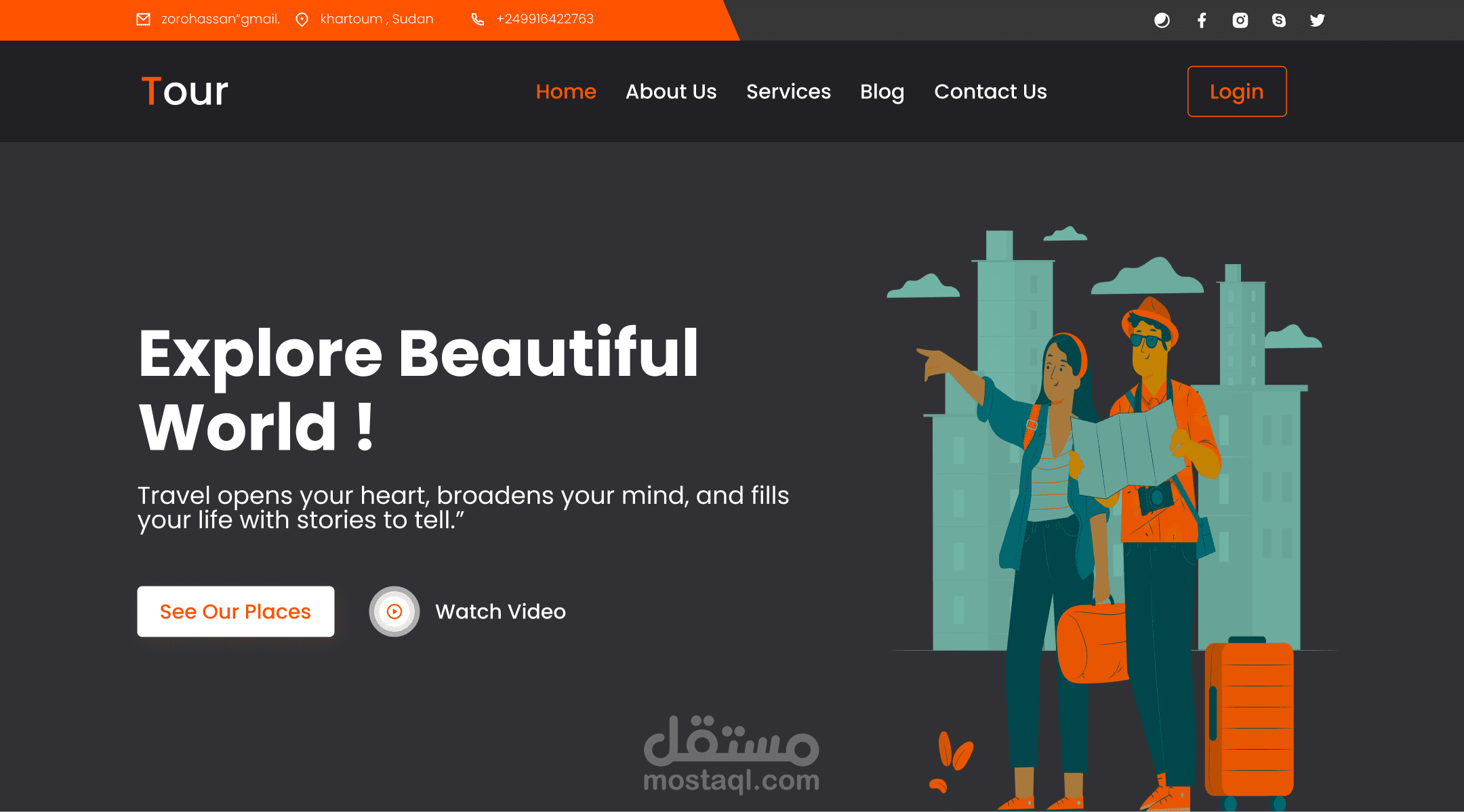 Travel Agency landing page