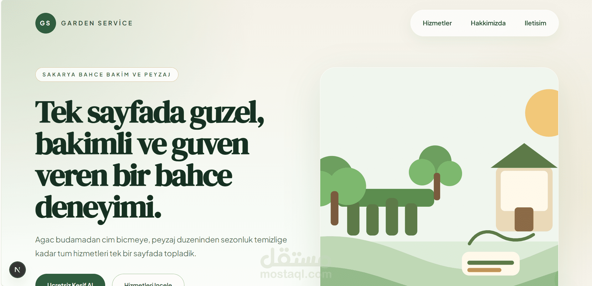 موقع خدمات حدائق احترافي — Garden Service