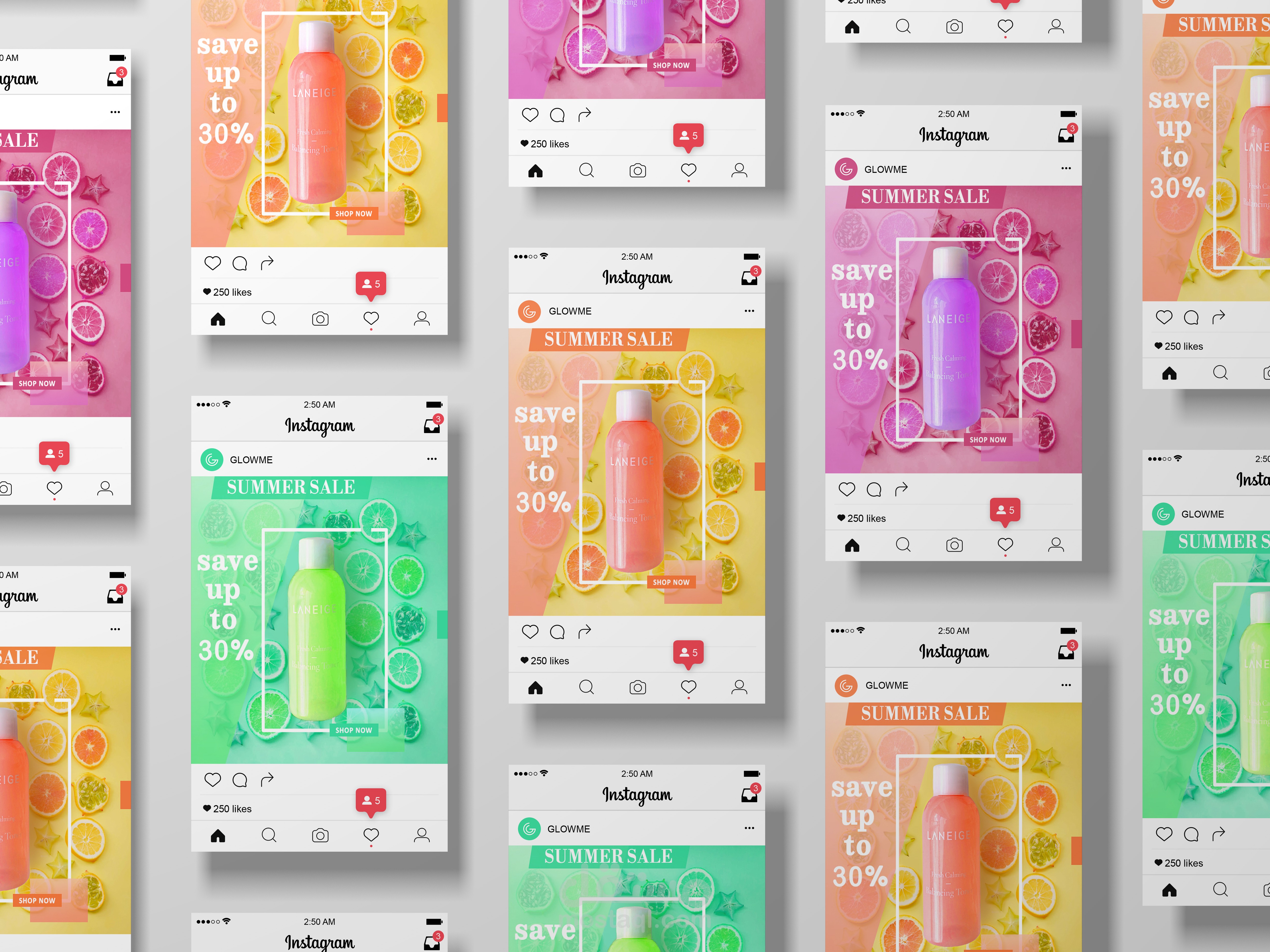 تصميم منتج اعلاني للانستقرام